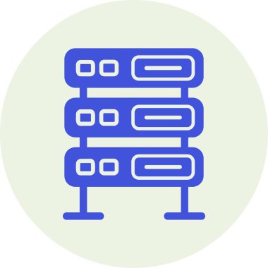 bilgisayar sunucu simgesi, vektör illüstrasyonu basit tasarım