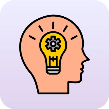 Fikir simgesinin vektör illüstrasyonu 