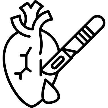 Cerrahi Simgesi Basit Vektör İllüstrasyonu