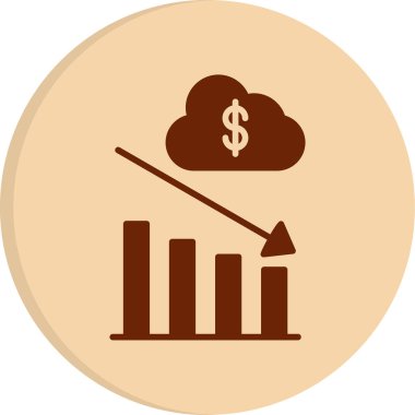 Depresyon sembolü simgesi, vektör illüstrasyonu 