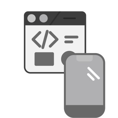 Tepkili web tasarım simgesi, vektör illüstrasyonu basit tasarım