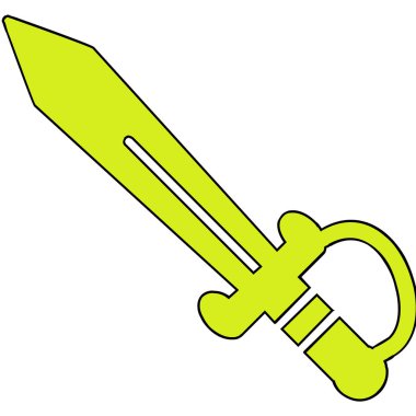 kılıç simgesi, vektör illüstrasyonu basit tasarım