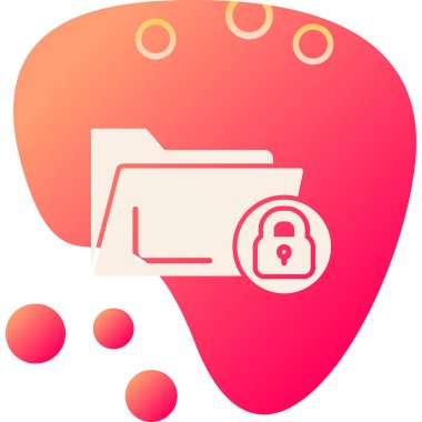 Dizin kilidi simgesi, basit illüstrasyon