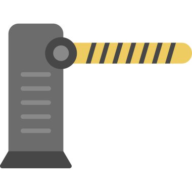 Güvenlik Kapısı Web Simgesi. Basit Vektör İllüstrasyonu