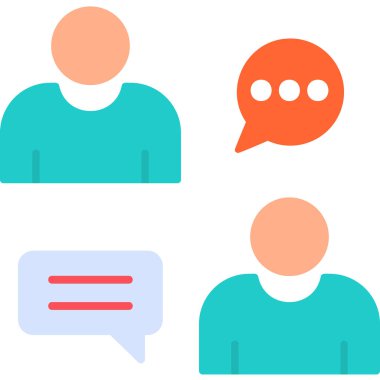 sohbet simgesi, vektör illüstrasyonu basit tasarım