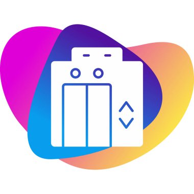 Asansör simgesi, vektör illüstrasyonu basit tasarım