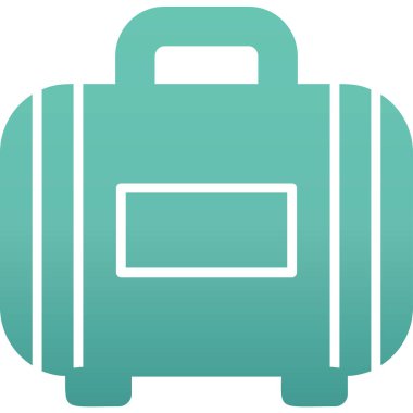 Bavul web simgesi, vektör çizim