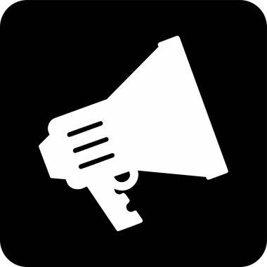 megafon web simgesi, vektör çizim 