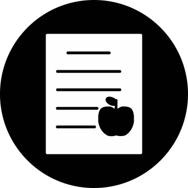 Diyet Planı Web simgesi vektör çizimi