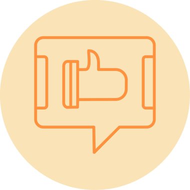 Başparmağını kaldır. Web simgesi basit illüstrasyon 