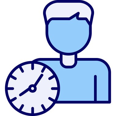 zaman yönetimi simgesi, vektör illüstrasyonu basit tasarım