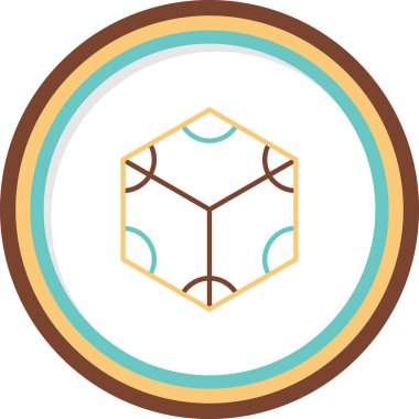 trapezyum prizma simgesi, vektör illüstrasyonu