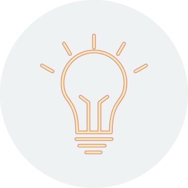 Fikir simgesinin vektör illüstrasyonu 