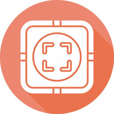 Tam Ekran simgesinin vektör illüstrasyonu        