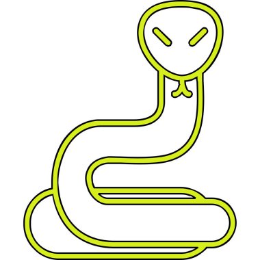 Yılan. Web simgesi basit illüstrasyon