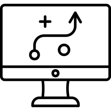 Analitik web simgesi basit illüstrasyon