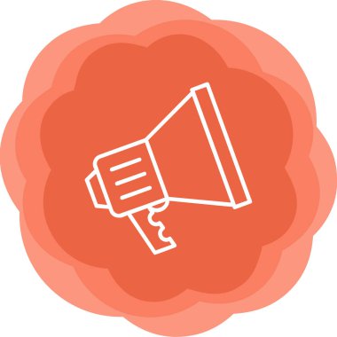 megafon web simgesi, vektör çizim 