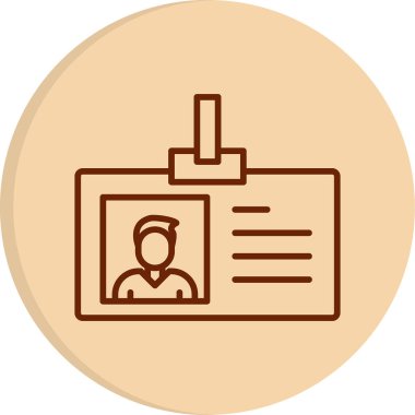 Kimlik kartı web simgesi, vektör illüstrasyonu