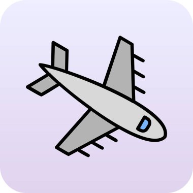  Uçak. Web simgesi basit illüstrasyon