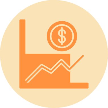 toplam talep iş grafiği, düz vektör simgesi  