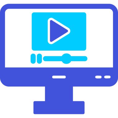 video. Web simgesi basit illüstrasyon 