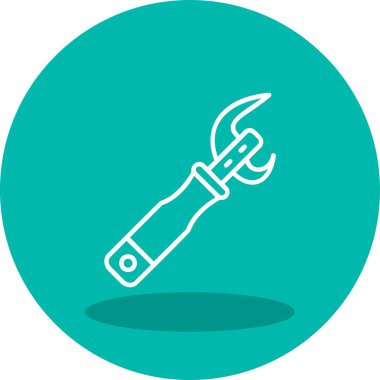 Konserve açacağı. Web simgesi basit illüstrasyon             