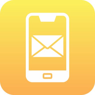 Telefon mesajı simge vektör çizim