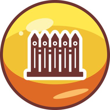 çit web simgesi, vektör çizim