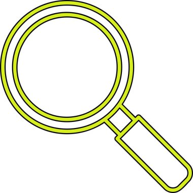 Büyütme cam simgesi, vektör illüstrasyonu 