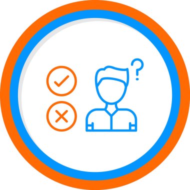 Quiz web simgesi, vektör illüstrasyonu