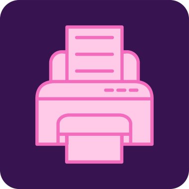 yazıcı web simgesi basit illüstrasyon 