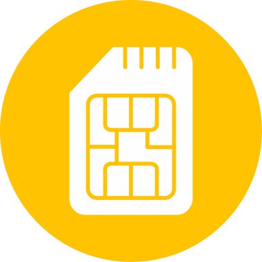 Sim Kart web simgesi, vektör illüstrasyonu
