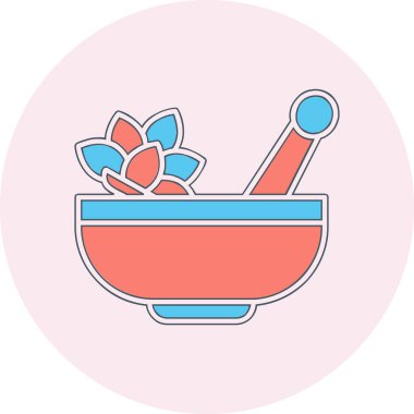 Havan ve tokmak simgeleri, web basit illüstrasyon