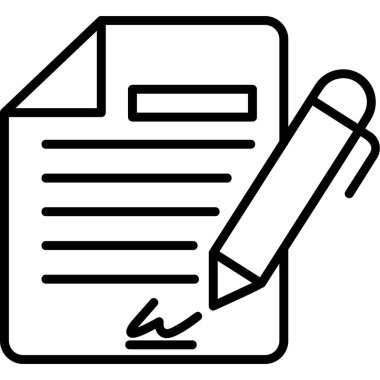 belge ikonu vektör illüstrasyonu. İş Yönetimi kavramı