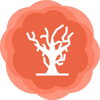 Kuru Ağaç ikonu, vektör illüstrasyonu