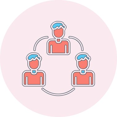 takım çalışması ikon vektör illüstrasyonu 