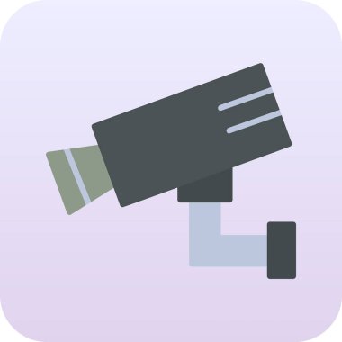 Bir CCTV kamerasının vektör simgesi, illüstrasyon  