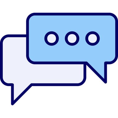 Sohbet baloncukları simgesi, vektör illüstrasyonu basit tasarım