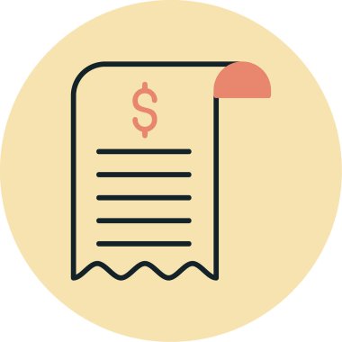 Bill simgesi, vektör illüstrasyonu basit tasarım