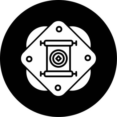 Eski parşömen simgesi, vektör illüstrasyonu basit tasarım