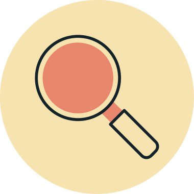 Büyütme cam simgesi, vektör illüstrasyonu 