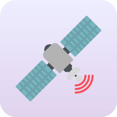 Uydu. Web simgesi basit illüstrasyon 