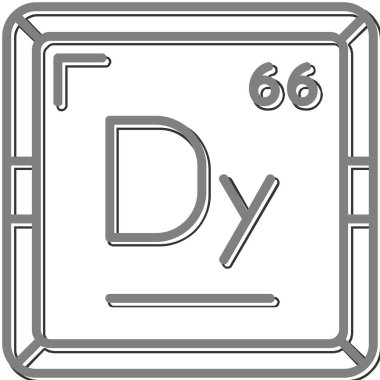 Dysprosium modern simgesinin vektör çizimi              