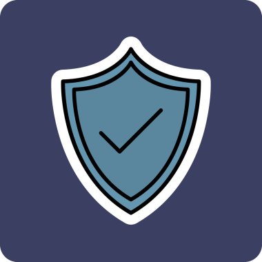 kalkan simgesi web basit illüstrasyon