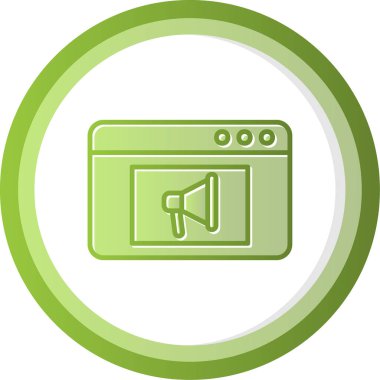 Video Reklam simgesinin vektör illüstrasyonu               