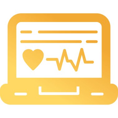 Düz biçimli kardiyoloji simgesi 