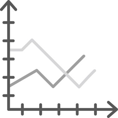 Line Chart web icon, vector illustration