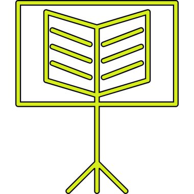Music Stand modern simgesinin vektör illüstrasyonu           