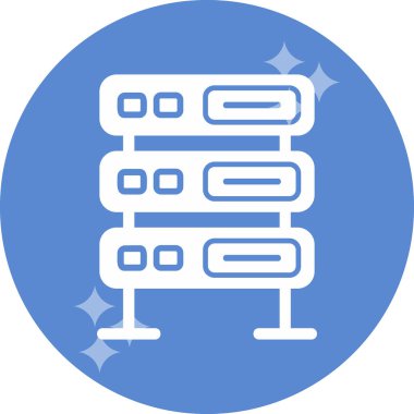 bilgisayar sunucu simgesi, vektör illüstrasyonu basit tasarım