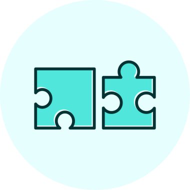 vektör illüstrasyonu, bulmaca ögesi simgesi 